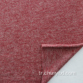 Yumuşak El İkili Düz Desen İplik Boyalı CTN60% Poli40% Gevşek Jersey Örme Kumaş Sweatshirts Şort Bluzları